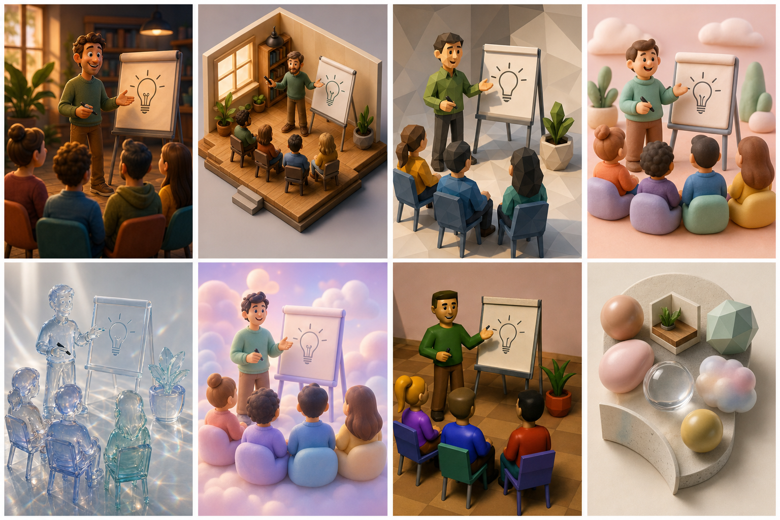 A workshop scene in expressive cinematic 3d